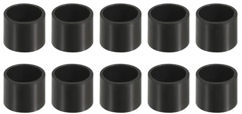sourcing map 10PCS Glass Hinge Replacement Parts, Shower Doors Hinge Glass Hinge Replacement Parts Round Glass Hinge Gasket Rubber Ring for Glass Door Cupboard Cabinet Door, Black