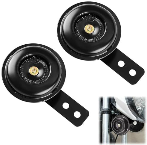 2 Stück Signalhorn Hupe 12v Laut, Niversal Horn, Motorrad Hupe,Für Roller, Motorrad, Dreirad, Pocket Bikes, 105db Wasserdicht
