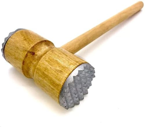 Maestro craft Meat Tenderizer Hammer Wooden Steak Mallet Kitchen Tool Heavy Duty Solid Wood
