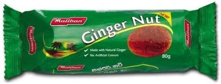 Maliban Ginger Nut | 80G | Authentic Taste | Tasty and Healthy | Highly Nutritive | Sri Lankan Origin (Pack of 5)