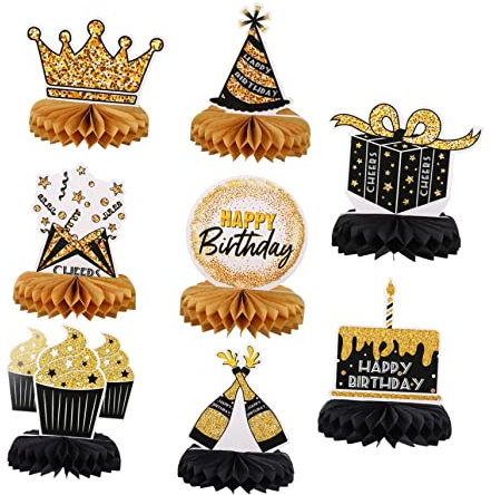 Abaodam Wabenaufsätze Zum Geburtstag in Wabenform Tafelaufsätze für Partydekorationen Waben-geburtstagszubehör