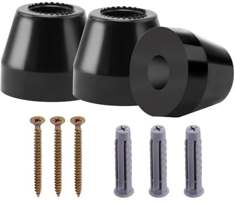 3 PCS Butée De Porte En Caoutchouc à Visser, Protection Murale Efficace, Arrêt De Porte Durable Et élégant, Montage Facile