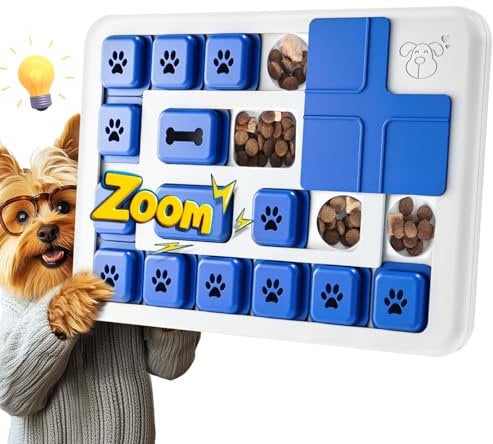 TRIGRAND Dog Puzzle Toys, Dog Toys for Boredom with Squeaky,Dog Treat Toy IQ Training & Anxiety Relief,Enhanced Exploration,Washable,Interactive Dog Toy for Medium Pets,Cats,Puppies,Blue