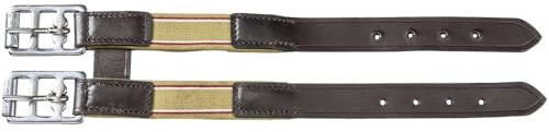 Tough 1 EquiRoyal Leather with Elastic Girth Extension, Brown