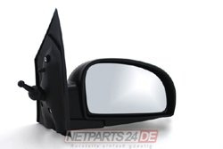 Johns, Außenspiegel Spiegel passend für Hyundai Getz TB 09/02- Rechts Beifahrer schwarz | Kompatibel mit: HYUNDAI GETZ