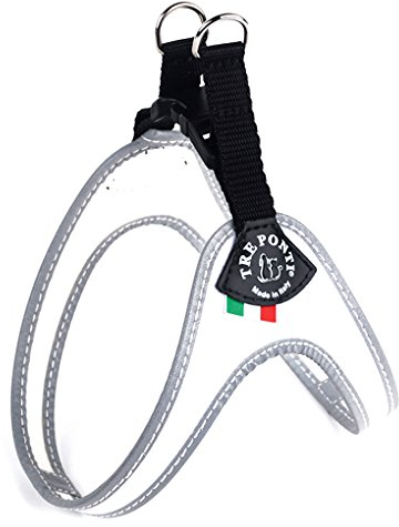 Tre Ponti Easy Fit Classic Neon Geschirr mit Klickverschluss weiß 33-37 cm bis 5 kg