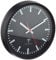 TFA Dostmann Funk-Wanduhr, 60.3513, leises Uhrwerk, Stil Einer Bahnhofsuhr, Funkuhr, genau, schwarz