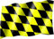 Sportfanshop24 Flagge/Fahne Rauten SCHWARZ GELB Hissflagge mit Ösen 150x90 cm, sehr Gute Qualität