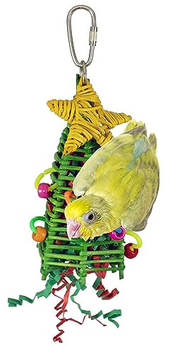 Super Bird Creations SB872 Mini Xmas Tree Bird Toy, Small/Medium Bird Size, 7 x 2
