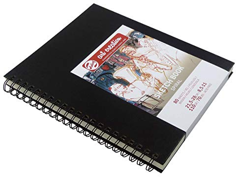 Talens Skizzenbuch Sketch Book, 80 Blatt mit Spiralbindung, 110 g/m², 21.5 x 28 cm