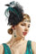 BABEYOND 1920s Stirnband Feder Damen 20er Jahre Stil Charleston Haarband Great Gatsby Damen Fasching Kostüm Accessoires Schwarz