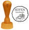 Stempel SEIFEN HANDMADE - Durchmesser ca. Ø 40 mm - mit Motiv