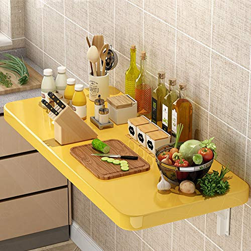 MENG Klapptisch Wand-Klapptisch Wandtisch Klappbar Esstisch Weiß Schreibtisch Multifunktion Laptoptisch Kleine Küchentisch, 2 Farbe, 20 Größen