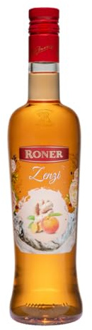 Roner Zenzi - Zenzero-Pesca (1x 0,7l) - Liquore alla Frutta dalla Distilleria Artigianale Alto Adige Südtirol più premiata d'Italia - 700 ml