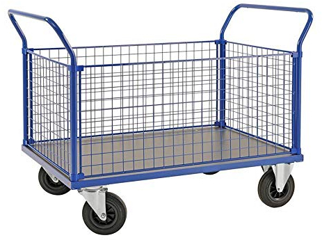 Vierwandwagen Gitterwagen 1.166 x 700 x 1.020 mm, Traglast: 500 kg - blau