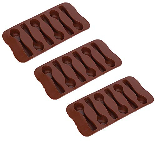 BuyWeek Schokoladenform, 3 Stück Silikon Backformen Antihaft Löffelförmiges Kuchen Schokoladen Silikonform Küchen Backwerkzeug