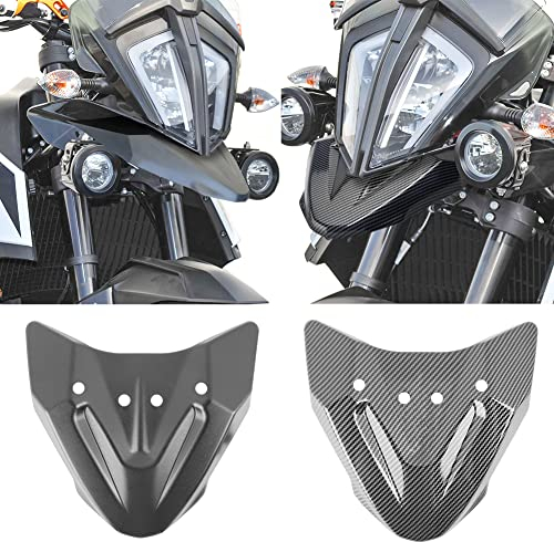Motorrad Scheinwerfer Vorderrad Kotflügel Schnabelverlängerung Nasenkegelschutz Extender Abdeckung Motorhaubenhalterung Verkleidung für 390 Adv (2019-2023) 790 Adventure 2019-2021 (Schwarz)