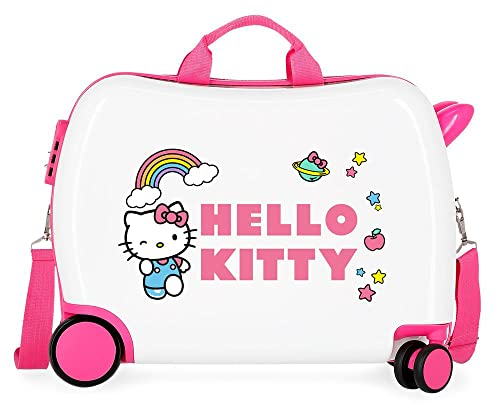 Hello Kitty You are Cute - Valigia per bambini, colore: bianco, 50 x 38 x 20 cm, rigida in ABS, chiusura a combinazione laterale, 34, 1,8 kg, 4 ruote, bagaglio a mano