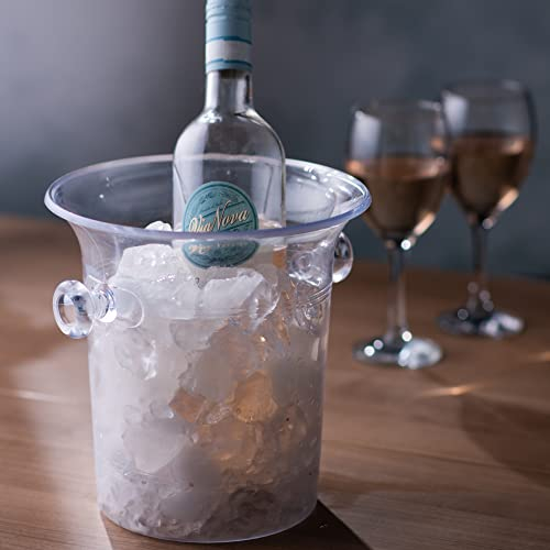 Chabrias Ltd Single Clear Champagne, Wine, Beer Bucket, Ice Bucket Cooler, Bar Accessories, Ice Buckets For Parties, Ice Buckets, Champagne Ice Bucket 3.5 Litre Bottle Cooler Chiller UK Made