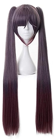Cosplay Perücke Langes schwarzes braunes Haar Anime Perücke für Comic Con, Cosplay Show, Halloween