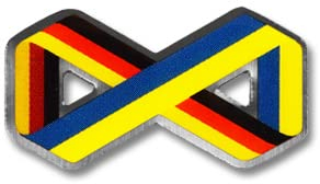 Deutschland-Ukraine Pin Anstecker Freundschaft Infinity