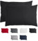 Komfortec Kissenbezug 50x70 cm 2er Set aus Gebürstet Mikrofaser mit Reißverschluss, Atmungskativ und Weich – Schwarz