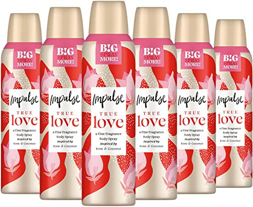 Impulse True Love Body Spray Deo 6er Pack (6 x 150 ml)