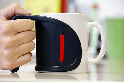 NRS Healthcare Duo-Tasse mit Griff für Tasse, Rot