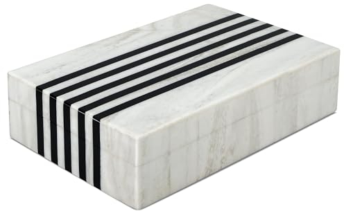 Handicrafts Home Handmade Mono Collection Decorative Jewelry Box Organizer – Keepsakes, Trinkets, and Home Decor – Antique Coffee Table Storage, Memory Box, Farmhouse Style Decor Sprint, 8x5x2