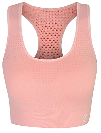 Dare 2b Womens Dont Sweat It Medium Impact Sports Bra, Seamless Q-WIC Antibacterial Fabric - Perfect for Activewear, Working Out & Yoga