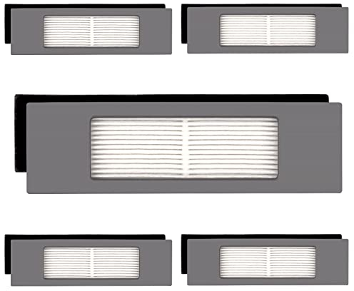 Lot de 5 filtres HEPA compatibles avec robot aspirateur Ecovacs DEEBOT OZMO 920 950 T8 AIVI Max T9 T5 N5 N7 N8+ N8 Pro Plus DX55 DX93 DJ65, kit de filtres pour robot, pièces de rechange 5 filtres