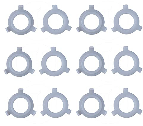 Lampenschirm Ring Adapter,12 PCS E27 zu E14 Kunststoff Lampenschirm-Ring-Konverter e14 auf e27 Lampenring Reduzierring für Haushaltssteckdose Schraubbirnen Bajonett-Kappe Lampenfassungen Glaselemente