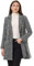 Allegra K Manteau en Tweed Femme Caban à Carreaux Vintage Blazer Long à Revers Cranté Élégant Trench Coat d'Hiver Manteau à Double Boutonnage de Bureau Noir S