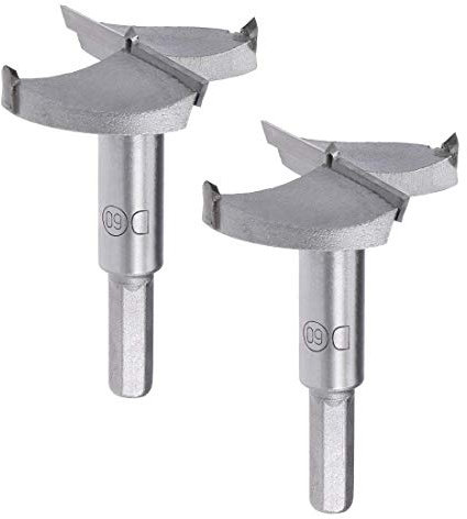 MACHSWON Forstner Lot de 2 forets en carbure de tungstène pour scie cloche à bois 60 mm