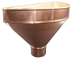 IMBUTO Raccoglitore per grondaia - Rame/Inox - Modello Palermo - Diam. Ø80 mm Ø100 mm (Rame, Ø100)