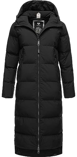 Ragwear Damen Winter-Steppmantel Patrise wasserdicht, atmungsaktiv, vegan | Länge: wadenlang | Wärmegrad 3 von 3 – warm gefüttert | wasserdicht, atmungsaktiv | gefütterte Kapuze | Gehschlitze