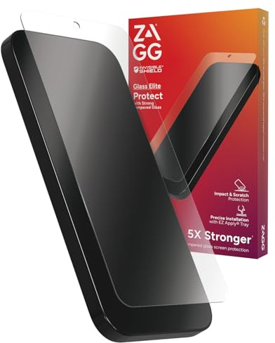 ZAGG InvisibleShield Glass Elite, Displayschutz aus gehärtetem Glas für Samsung Galaxy S24 [6.2-Inch], Hüllentauglich, schmutzabweisend, kratzfest, stossfest, einfache Installation (Transparent)