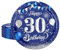16 Navy Blue 30th Birthday Plates - 9 Paper Tableware for 30th Party Decorations