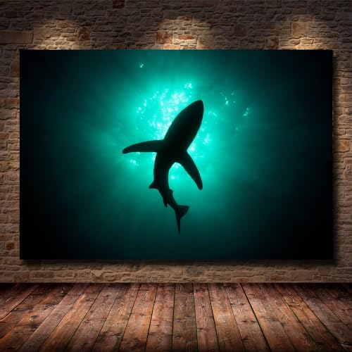 1 teiliges bild Natur,Landschaft,Meer,Strand,Ozean,Haie 1 teilig leinwandbilder,leinwanddrucke bilder,bild leinwand xxl 1 teilig,wandbilder schlafzimmer Dekoration,bilder,poster,kunstdrucke 50x70cm