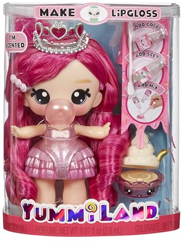 MGA Entertainment YUMMILAND Large Doll und Num Nom Lipgloss Pet - Duftende Puppe mit DIY Lipgloss-Set - Geeignet für Kinder ab 4 Jahren