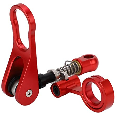 Nimomo Seatpost Clamp Handle and Rear Frame Clip Quick Release Bike Seatpost Clamp Handle and Rear Frame Clip, Aluminum Alloy for Brompton Folding Bike, Anodized Red