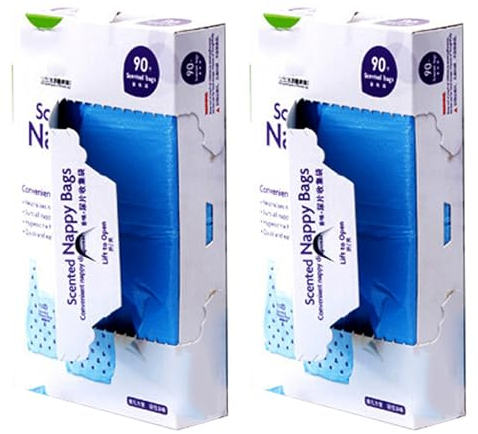 Duftende Windeltasche mit Tragegriffen,Baby Einweg-Windelsäcke,Duftende Windelsäcke,Duft Einweg-Windelbeutel,Nachfüllfolie Für Windeleimer,Geruchsdicht Litter Locker Nachfüllbeutel