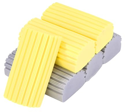 Toaren 6 Piezas Esponja Mágica Atrapapolvo,Esponja Magica Limpieza,Plumero Humedo Esponja,Plumero Atrapapolvo Esponja Limpia Polvo Hogar para Limpiar Espejos,Persianas,Ventilaciones(Amarillo Gris)