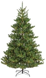 KLULK Albero Di Natale Con 3100 Luci Led IP-44 Canazei H 240 x D 137 Cm, Apertura Ad Ombrello, Molto Folto, Ignifugo, Garanzia 12 Anni, Base A Croce In Metallo, Ecologico PVC, Effetto Realistico