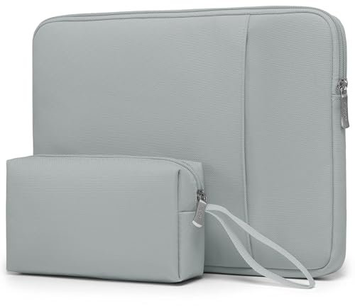 HYZUO 15-16 Inch Laptop Sleeve Bag Set for MacBook Pro 16 M4/M3/M2/M1 Pro/Max, 15 Surface Book, NoteBook Case for 15 15.6 HP Dell Lenovo ThinkBook Asus Acer Samsung HUAWEI, Rock Gray