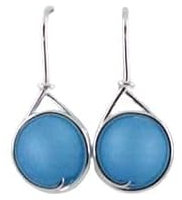 Ohrringe Lollipop versilbert (Blau)