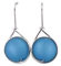 Ohrringe Lollipop versilbert (Blau)