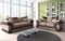 Jumbo Cord Corner Sofa - Modern 3 & 2 Seater Suites - 5 Seater with Chaise - Black & Grey (Beige Cord, Brown Leather)