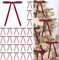 24 Stück Samt Weihnachtsschmuck, Rustikale Samtschleifen für den Weihnachtsbaum, Vorgebundene Vintage Weihnachtsschleifen für Kränze, Geschenke und Weihnachtsdekoration, Samtschleifen (Dark Red)