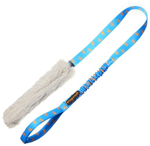 Tug-E-Nuff Durable Dog Tug Toy Chaser (Royal Blue Pattern)
